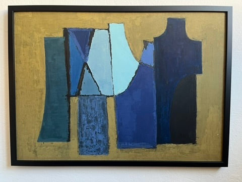 Jochen Hass / Abstraktion Blaue Vasen 1967