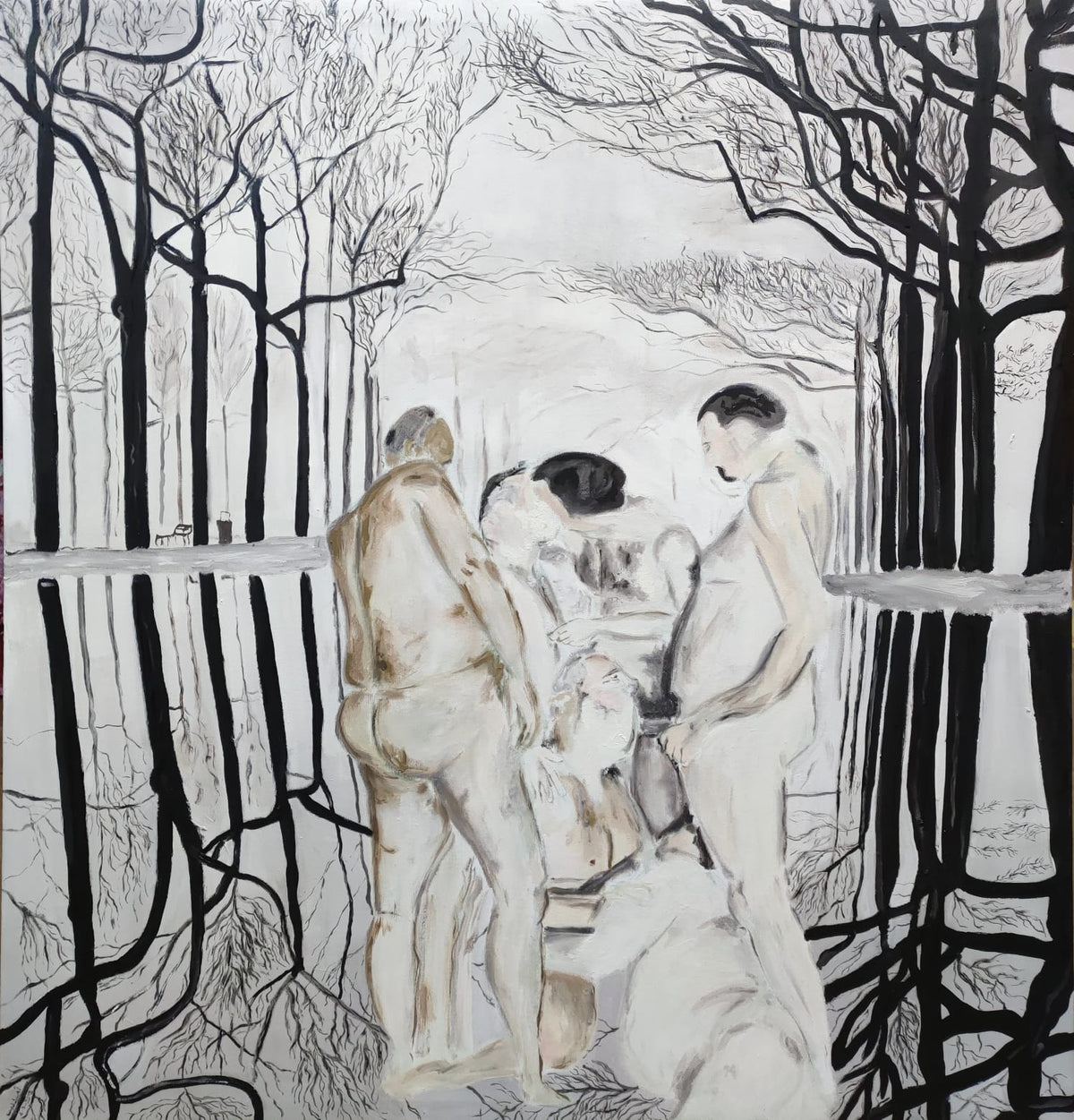 Ahmad Chaaban / Männer in der Spiegelung des Sees