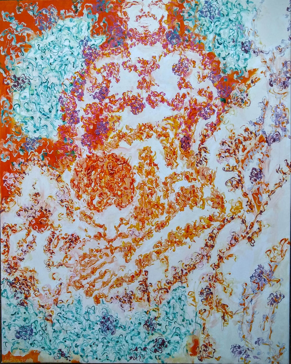 Ahmad Chaaban / A storm of orange-colored rose petals