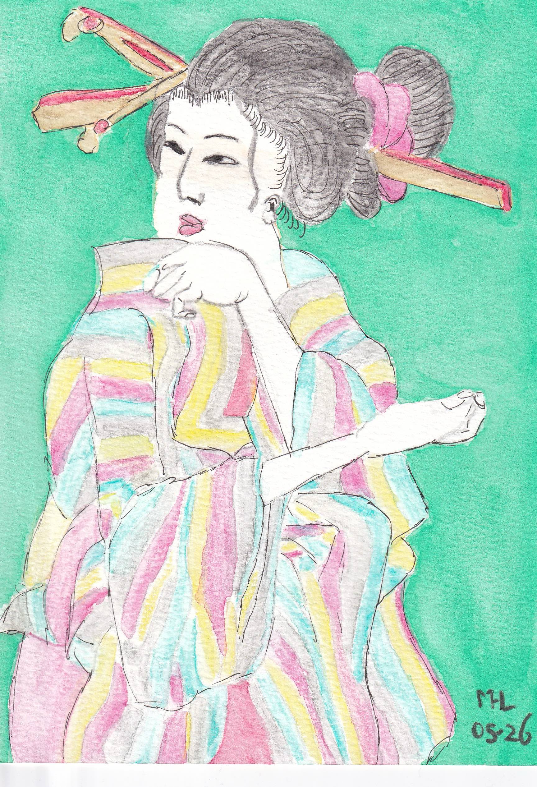 Marc Leeflang / Japanese lady in green