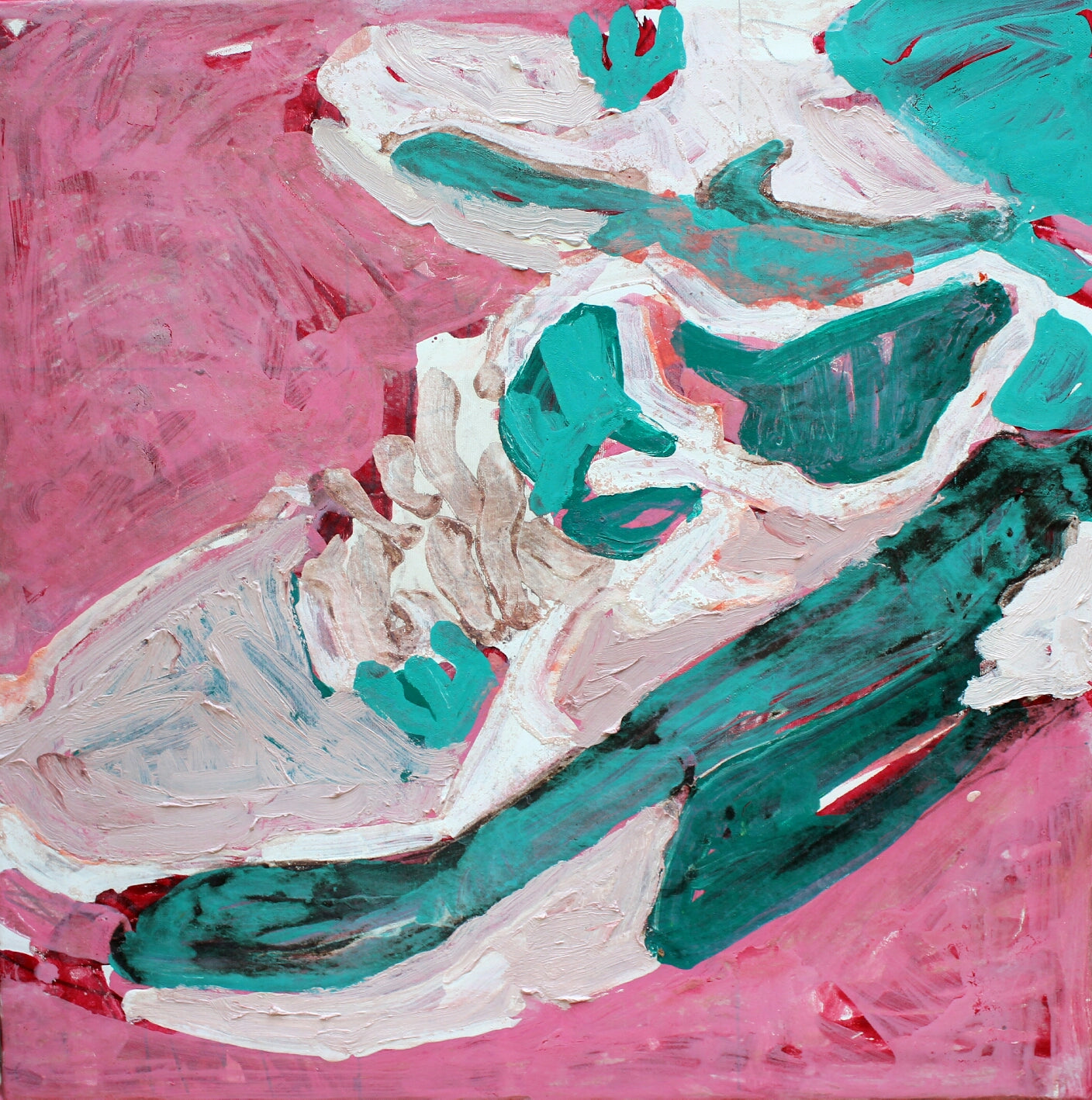 Hiske Hilgenga / pink/green sneaker