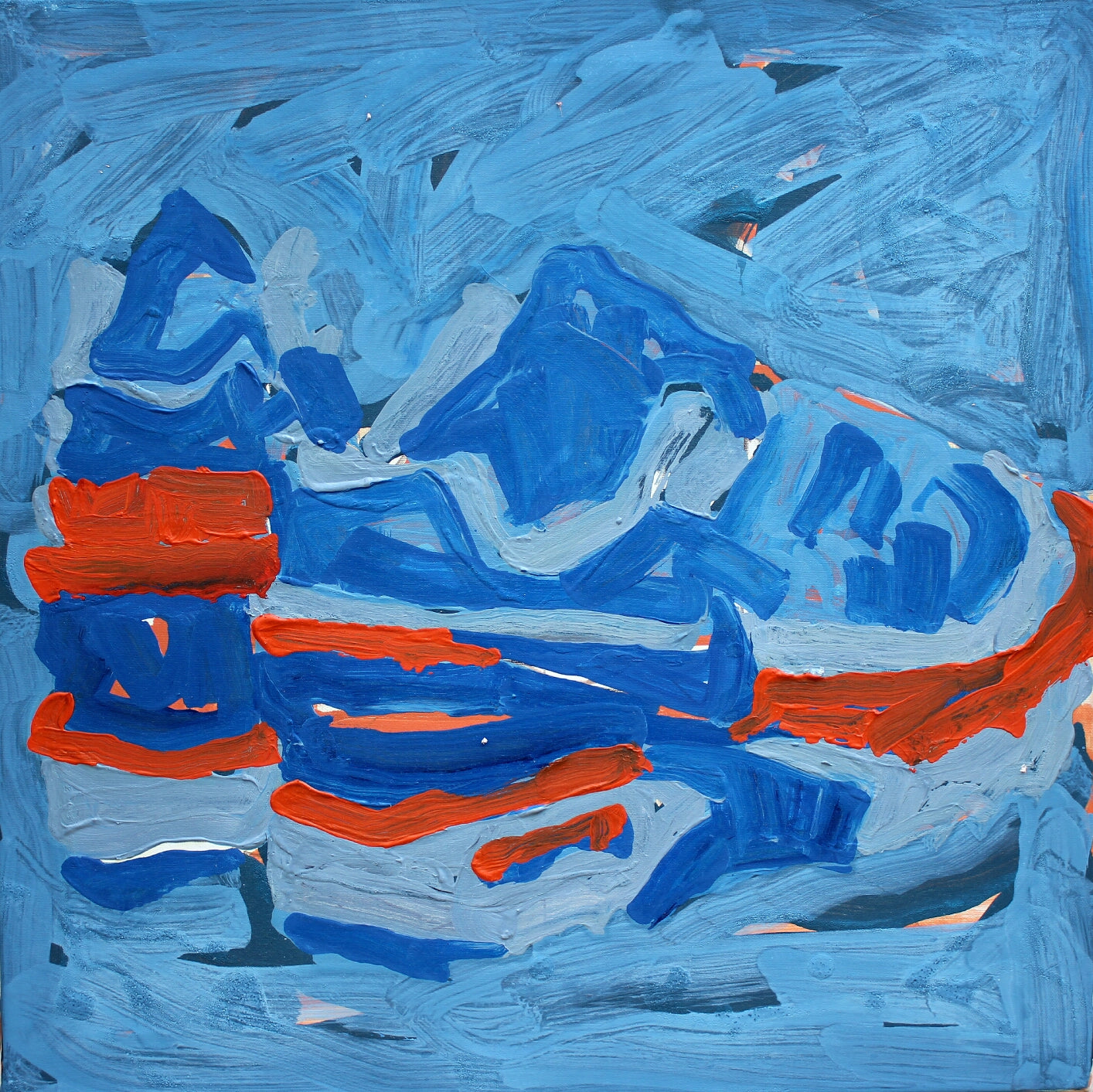 Hiske Hilgenga / blue/ orange sneaker