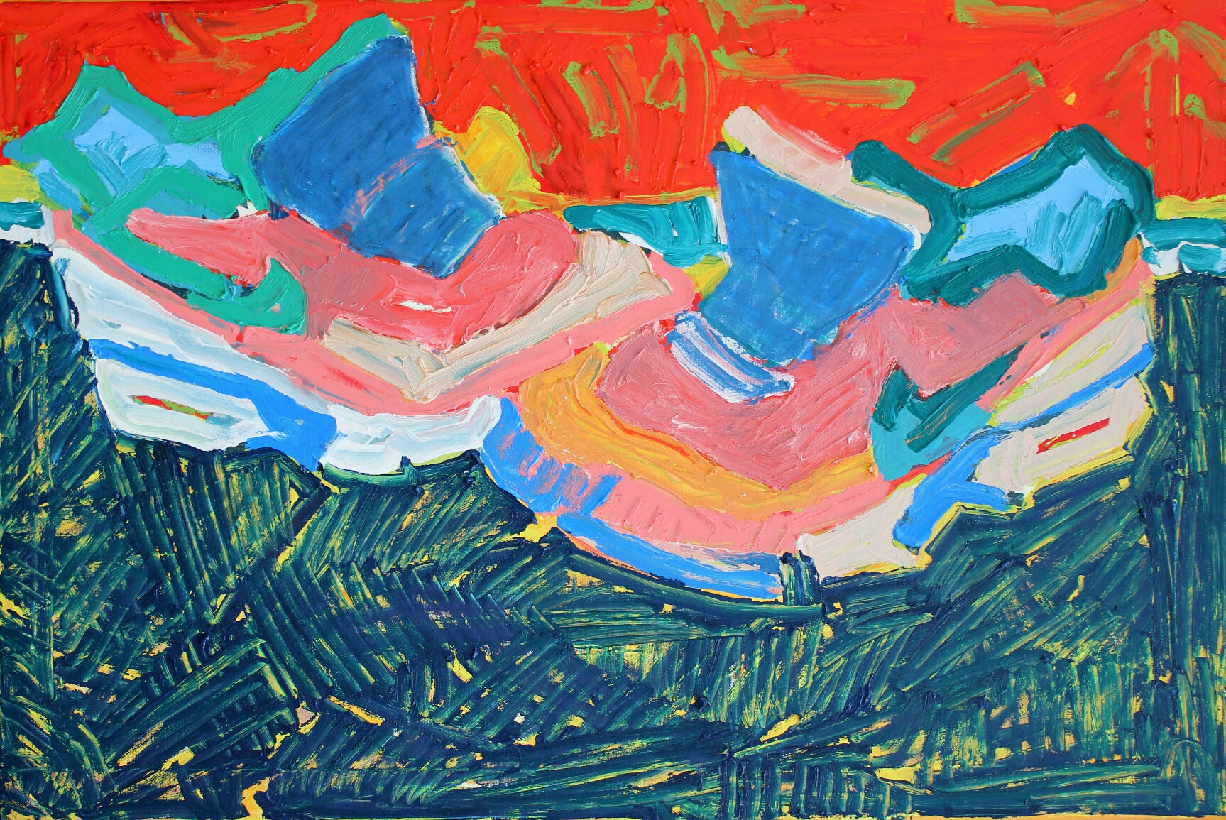 Hiske Hilgenga / orange/pink sneaker