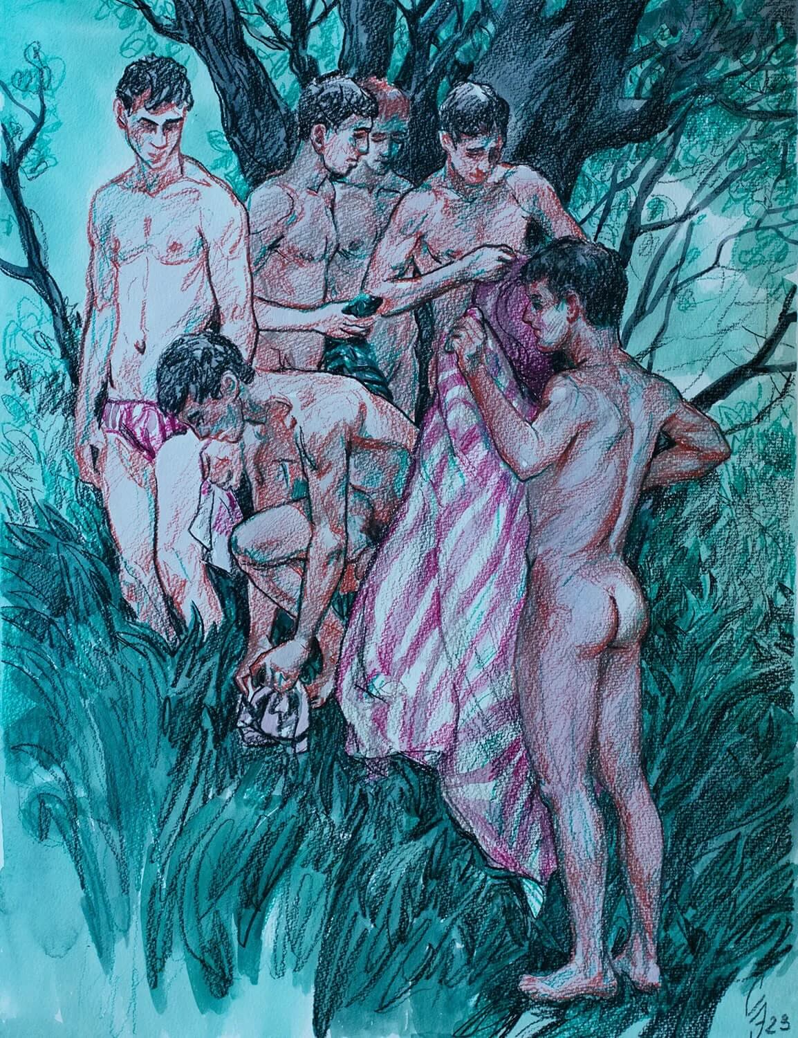 Sergey Sovkov / Bathers at the edge of the forest