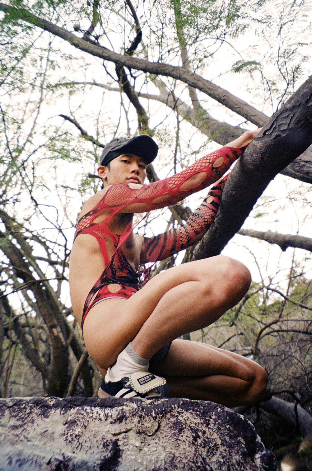 Slava Mogutin / Khôi Crouching, Runyon Canyon, LA, 2025