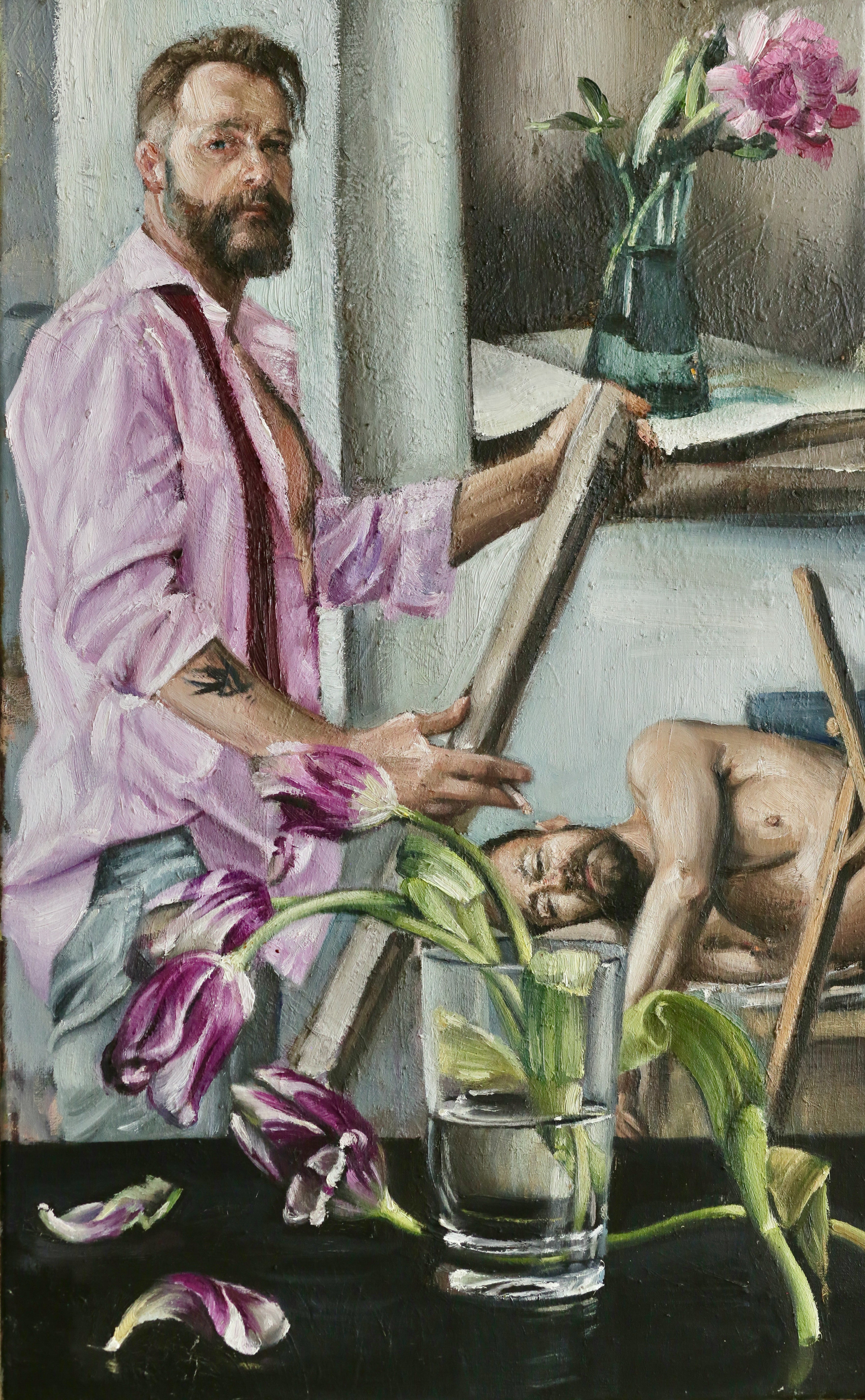 Matthias Bade / Double Portrait with Tulips