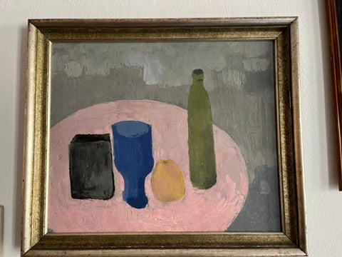 Jochen Hass / Stilleben Rosa Tisch 1967