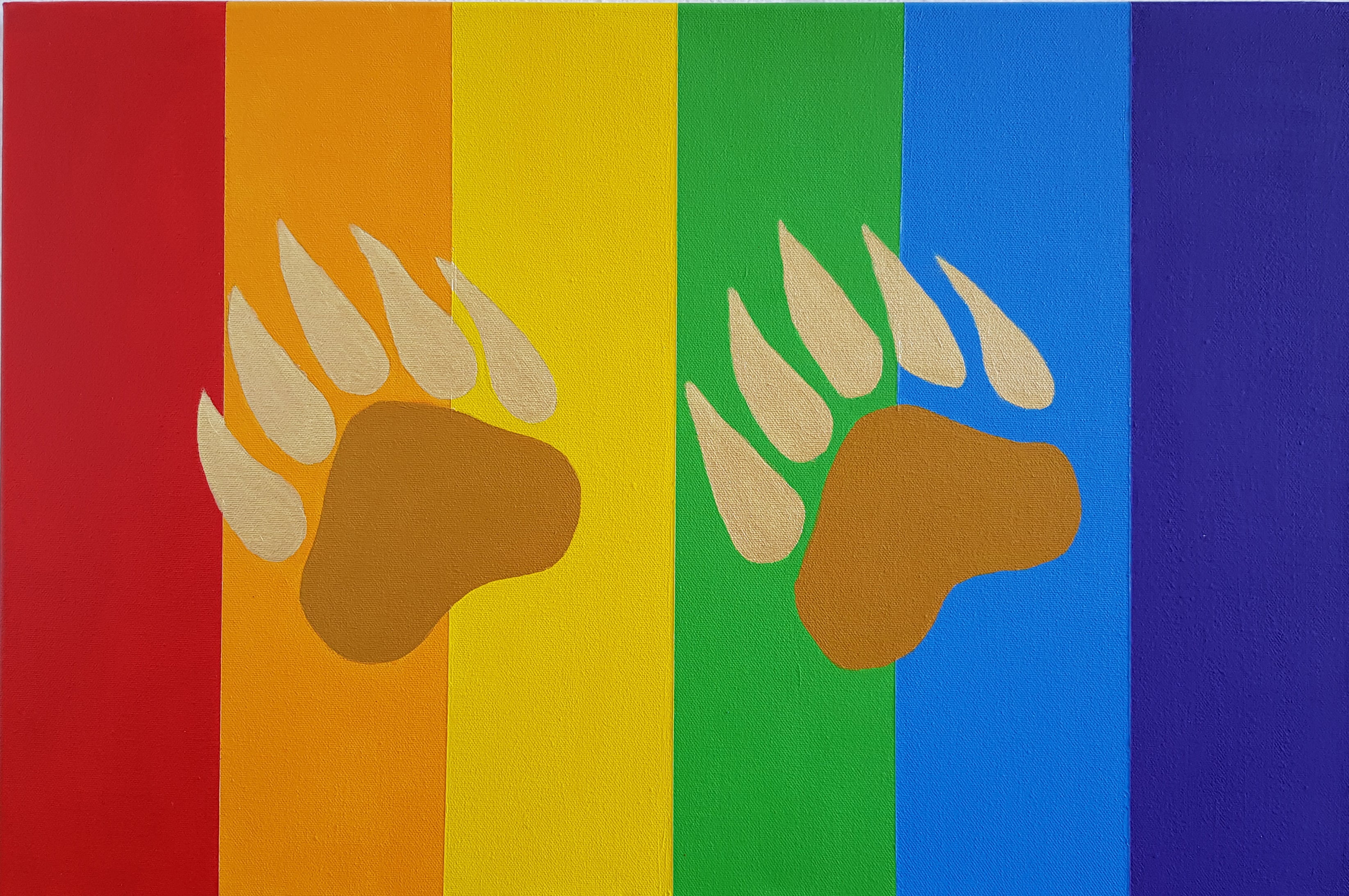 Michael Hartfelder / GOLDEN BEAR PAWS THE RAINBOW