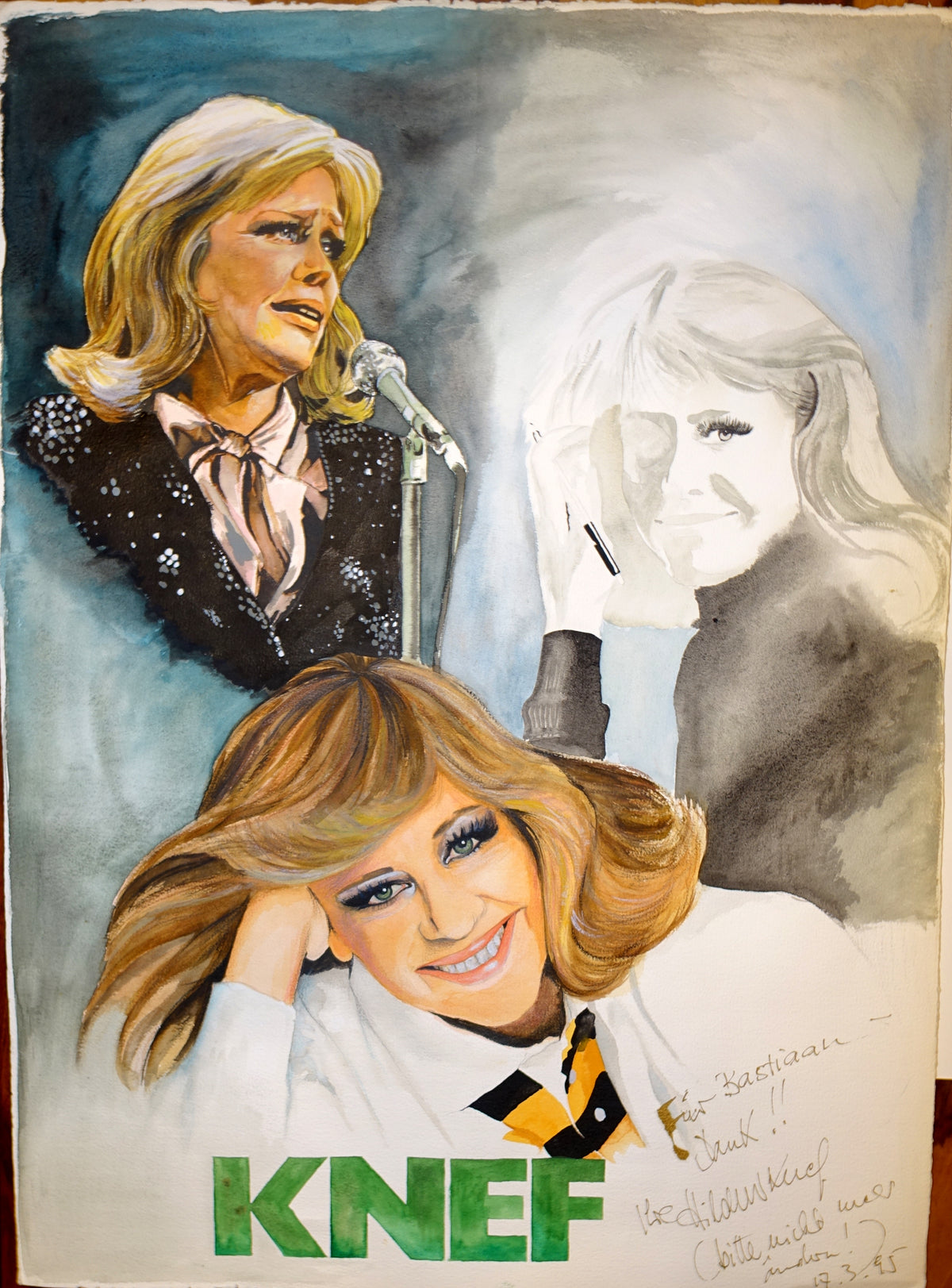 Bastiaan Mol / Hildegard Knef, persönlich signiert bei die Knef