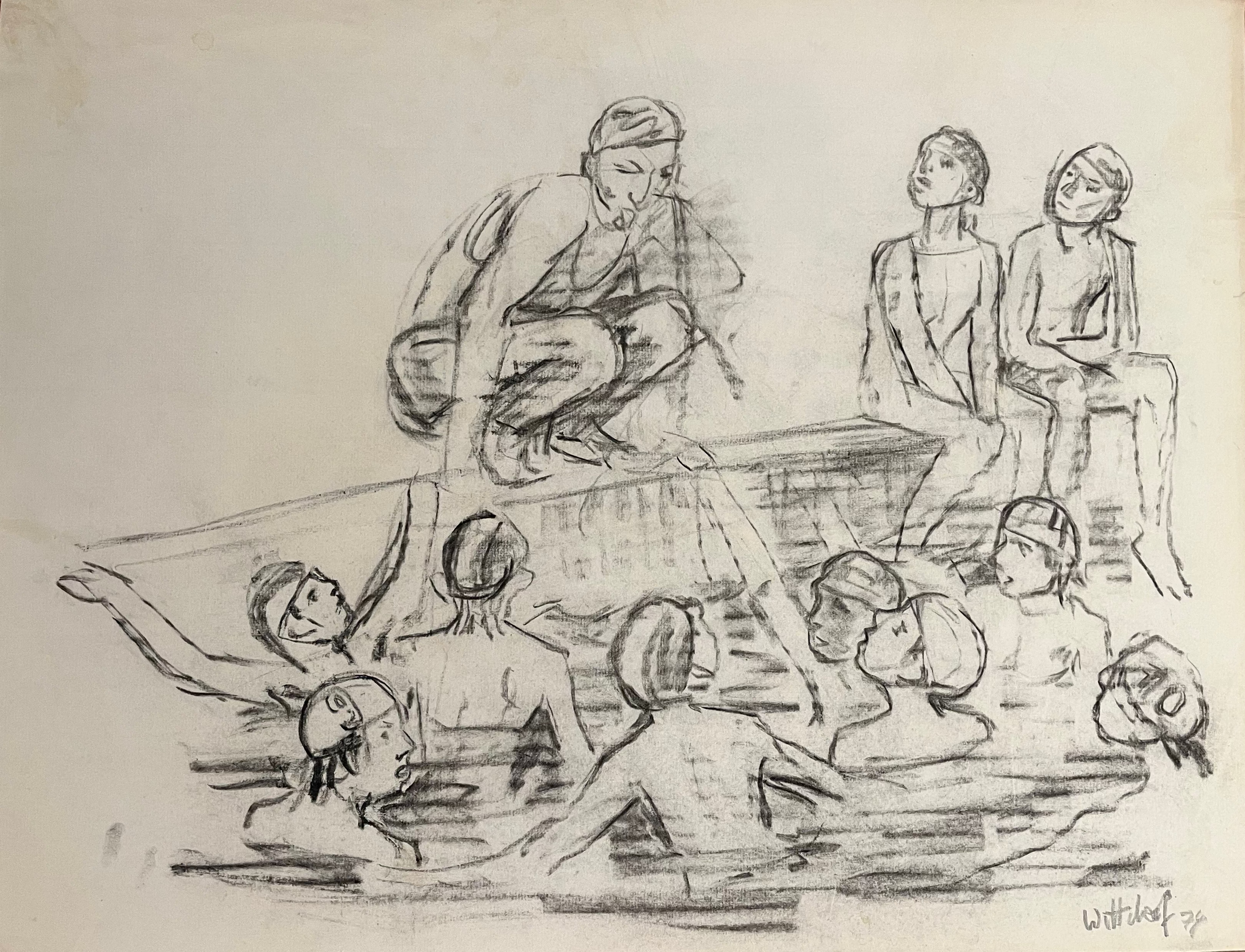 Jürgen Wittdorf / Trainings Gespräch am Beckenrand