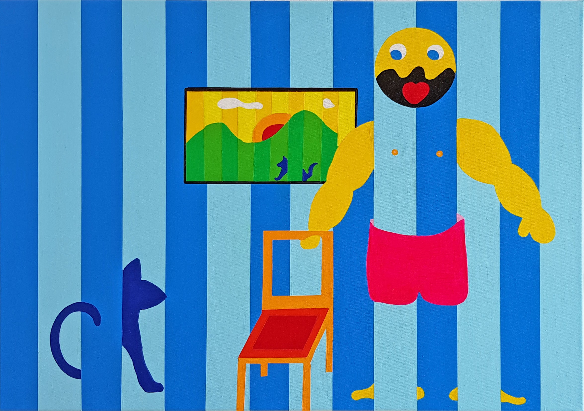 Michael Hartfelder / MAN WITH PAINTING AND DOG