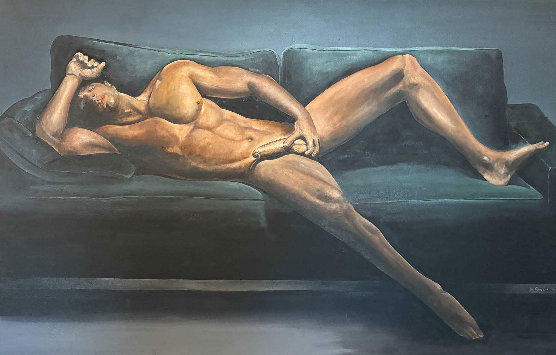 Manfred Strastil / Mann auf Couch