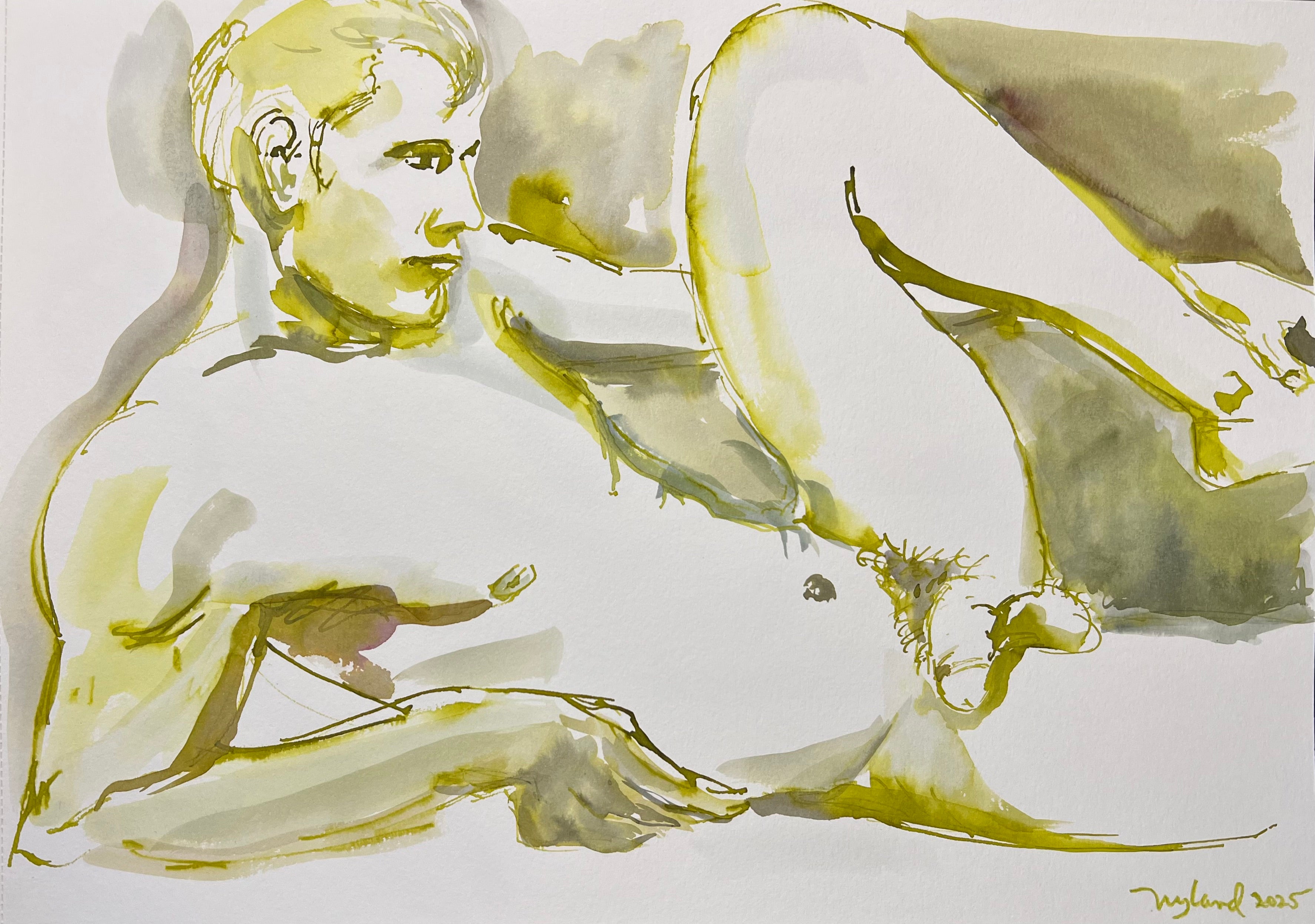 Nicholas Nyland / Reclining man (green)