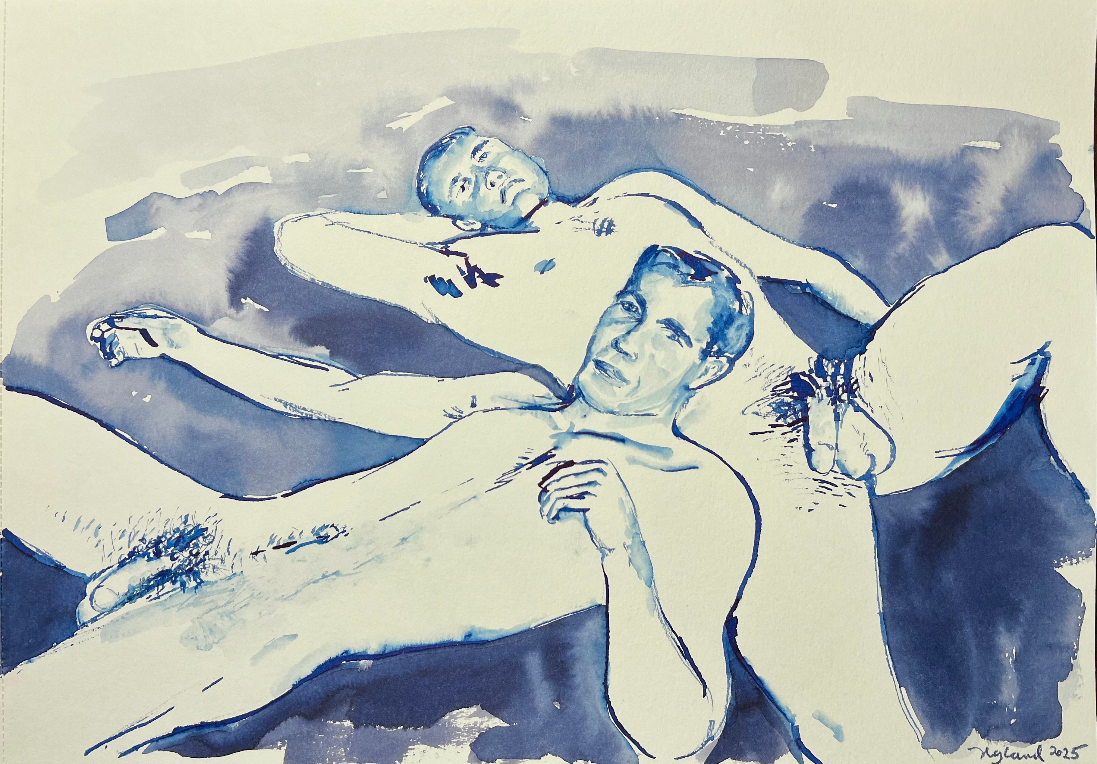 Nicholas Nyland / Reclining Men (blue)