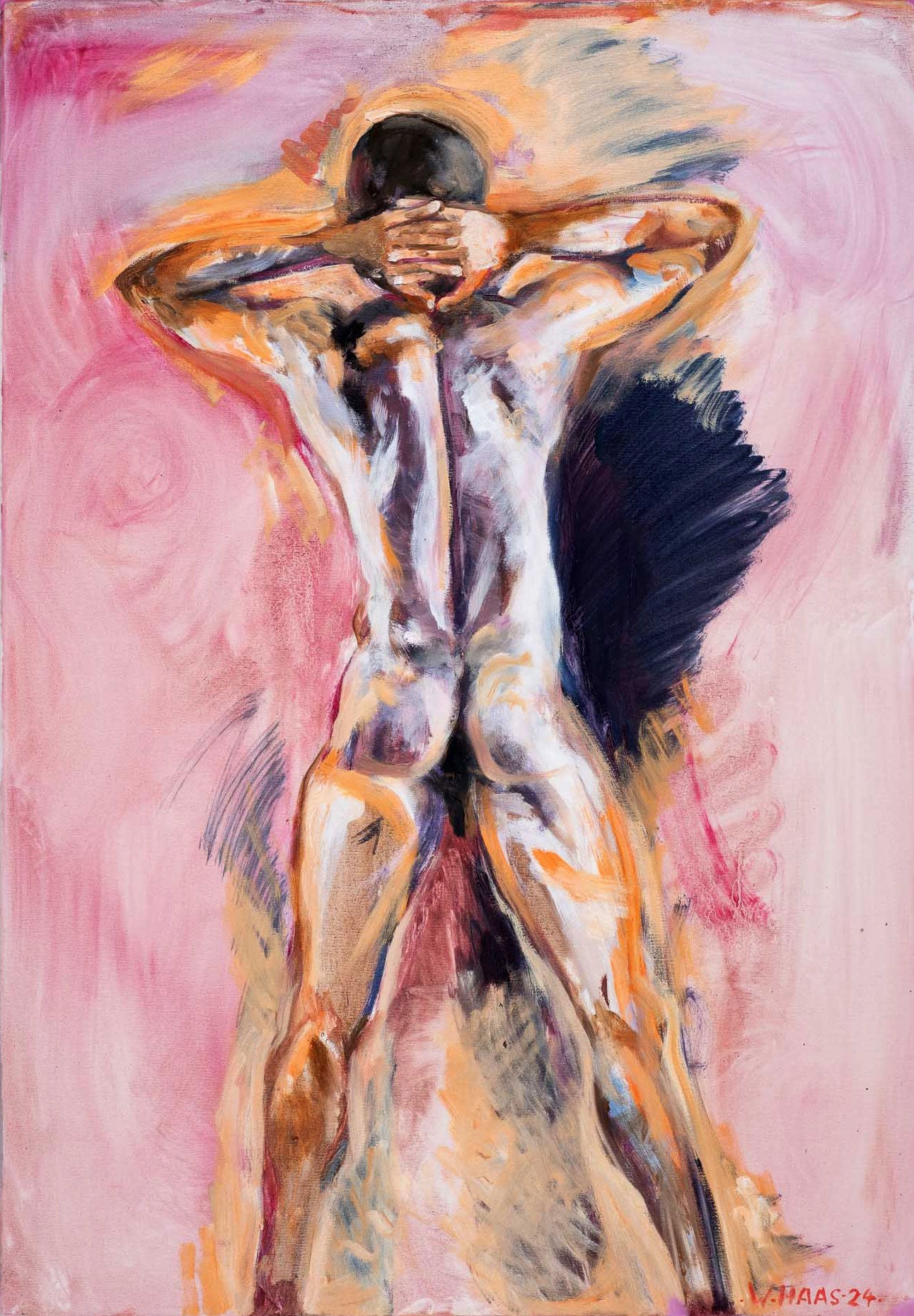 Willibrord Haas / Bunte Rückenskizze