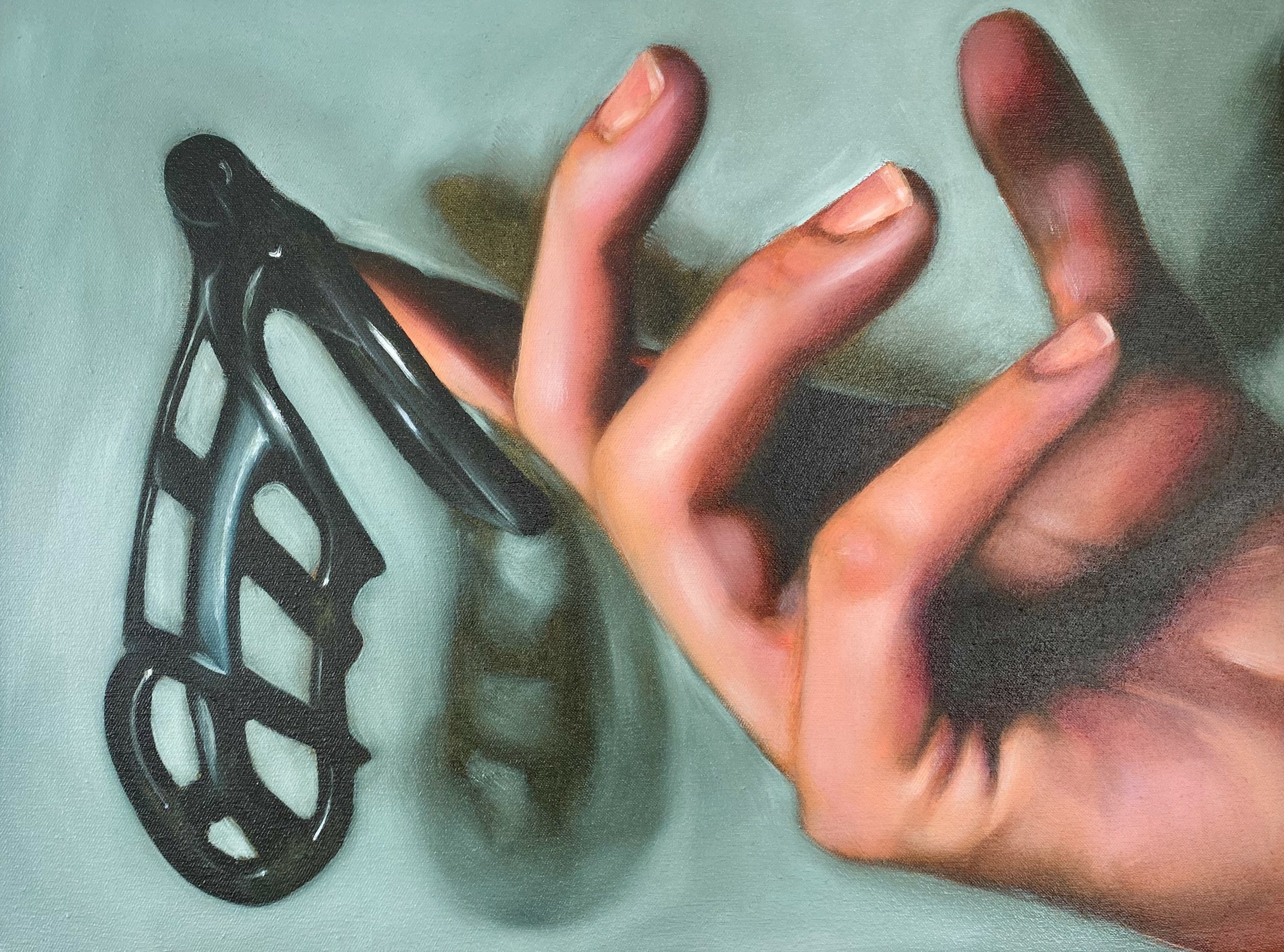 Willi de Vries / Stille Hand mit Käfig
